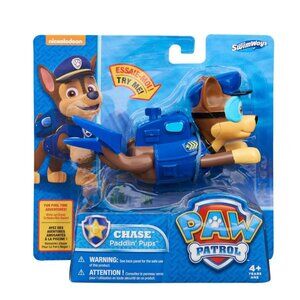 Paw Patrol Chase Paddlin Pups Swimways Toy For Kids Ages 4+ Blue & Yellow With G